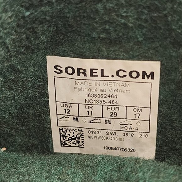 Sorel Snow Boots Kids Size 12 Waterproof Winter Insulated NC1885-464 Shoes - Picture 10 of 11